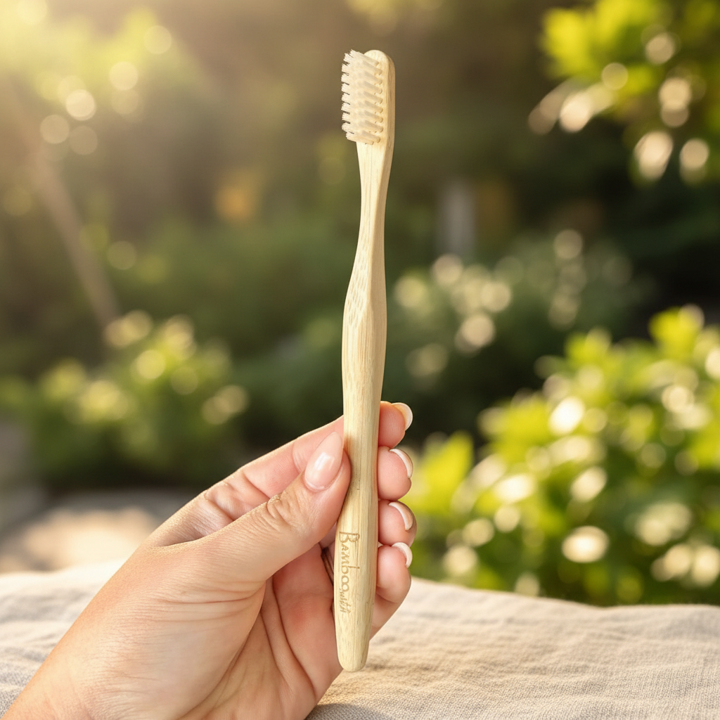 Bamboo Toothbrush Garden Hand Hold