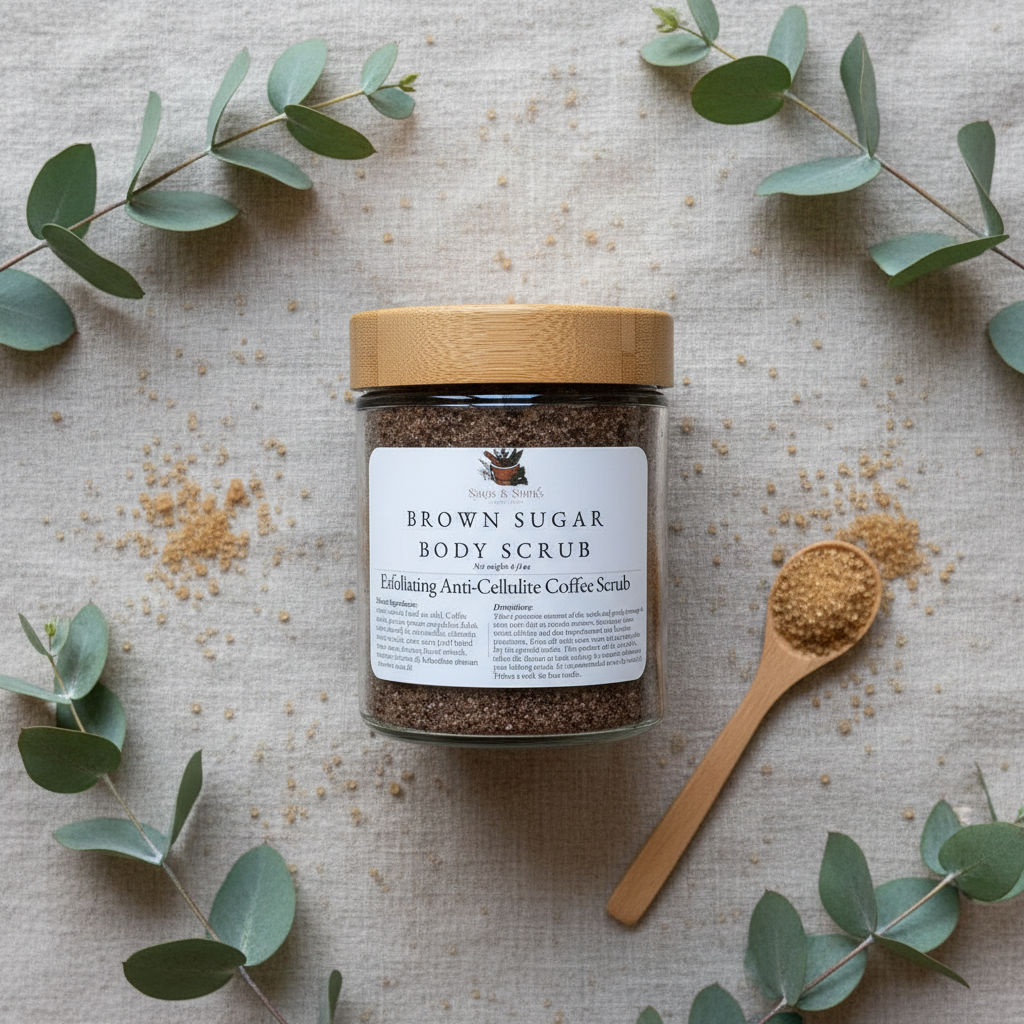 Brown Sugar Scrub - Linen Flatlay