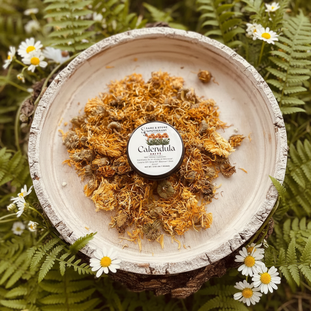 Calendula Salve - Overhead Flat Lay