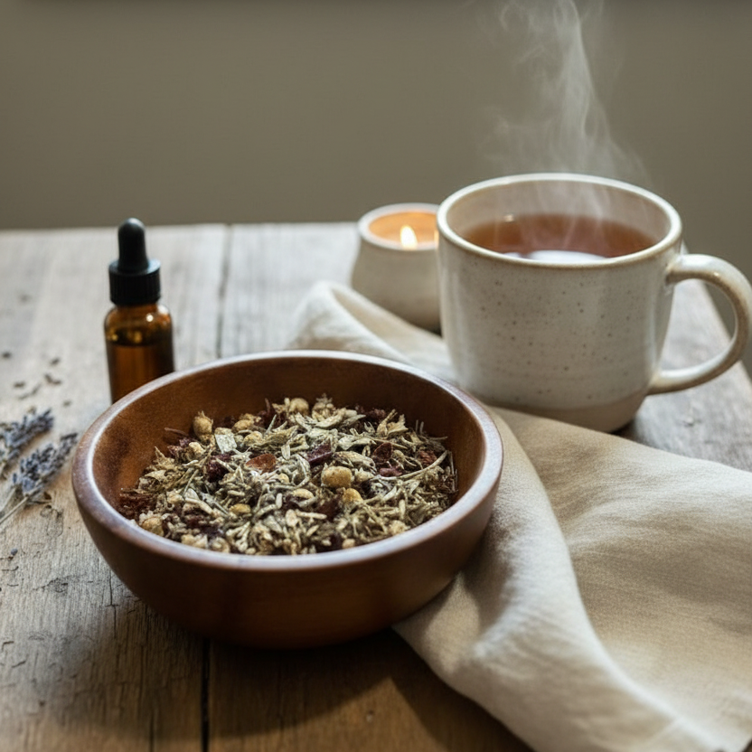 Close-up low angle with brewed tea