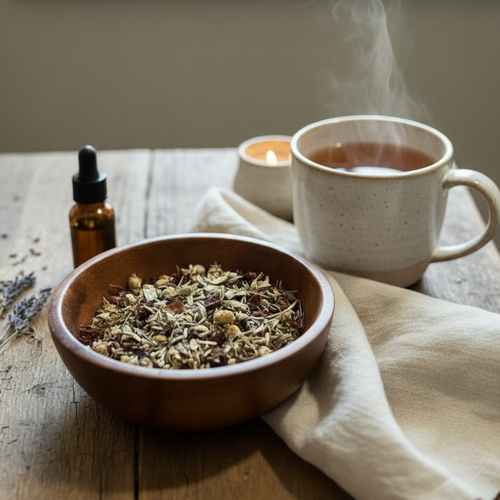 Close-up low angle with brewed tea