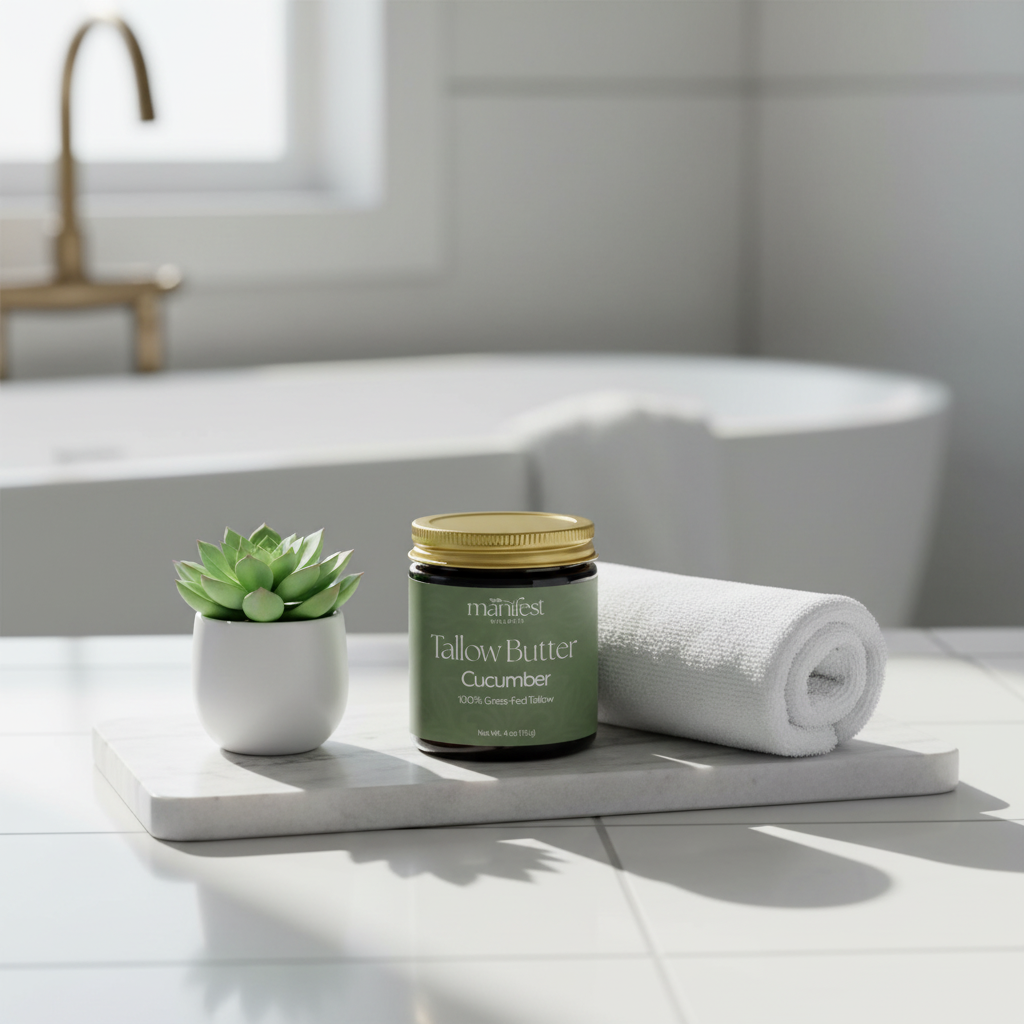 Cucumber Tallow Butter - Marble Tray