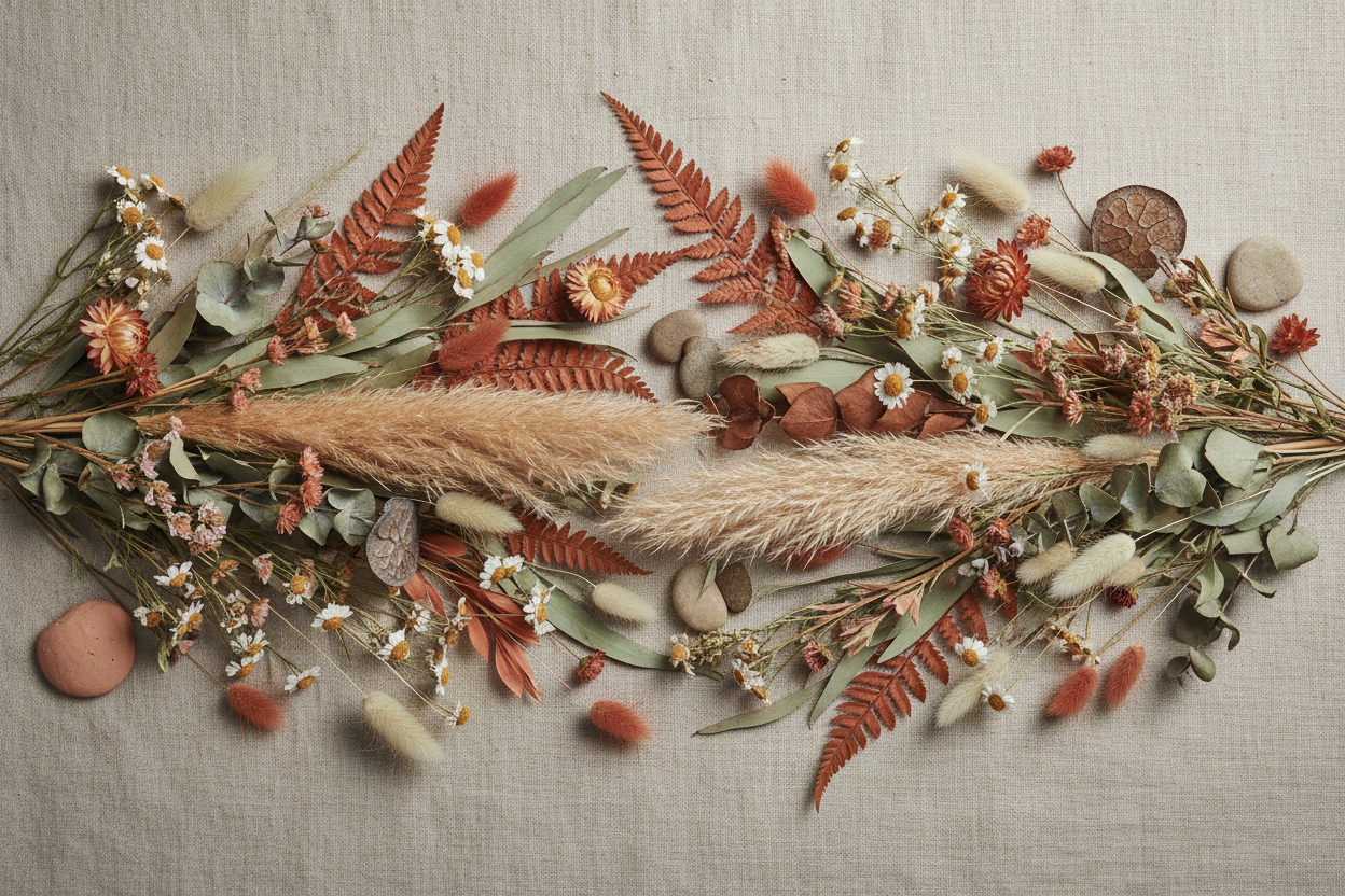 Dried Botanicals Flat Lay
