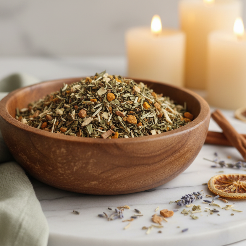 Herbal Tea Lifestyle Flat Lay