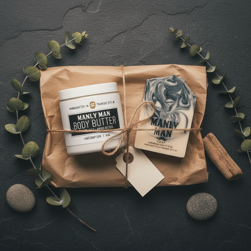 Manly Man Gift Flat Lay
