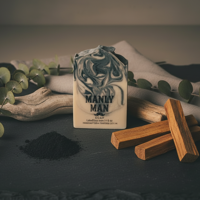 Manly Man Soap - Dark Slate Editorial