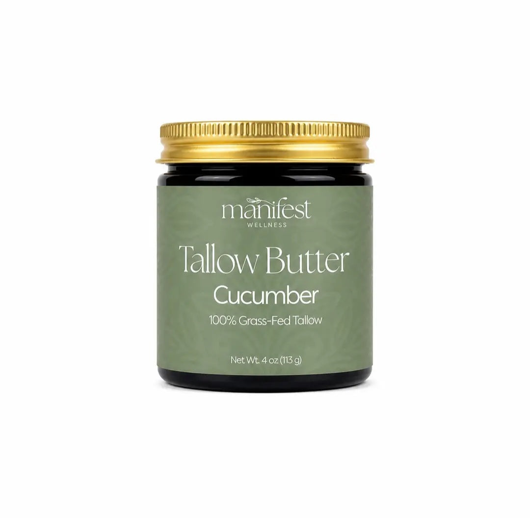 Cucumber Tallow Butter For Hydration, Grass Fed