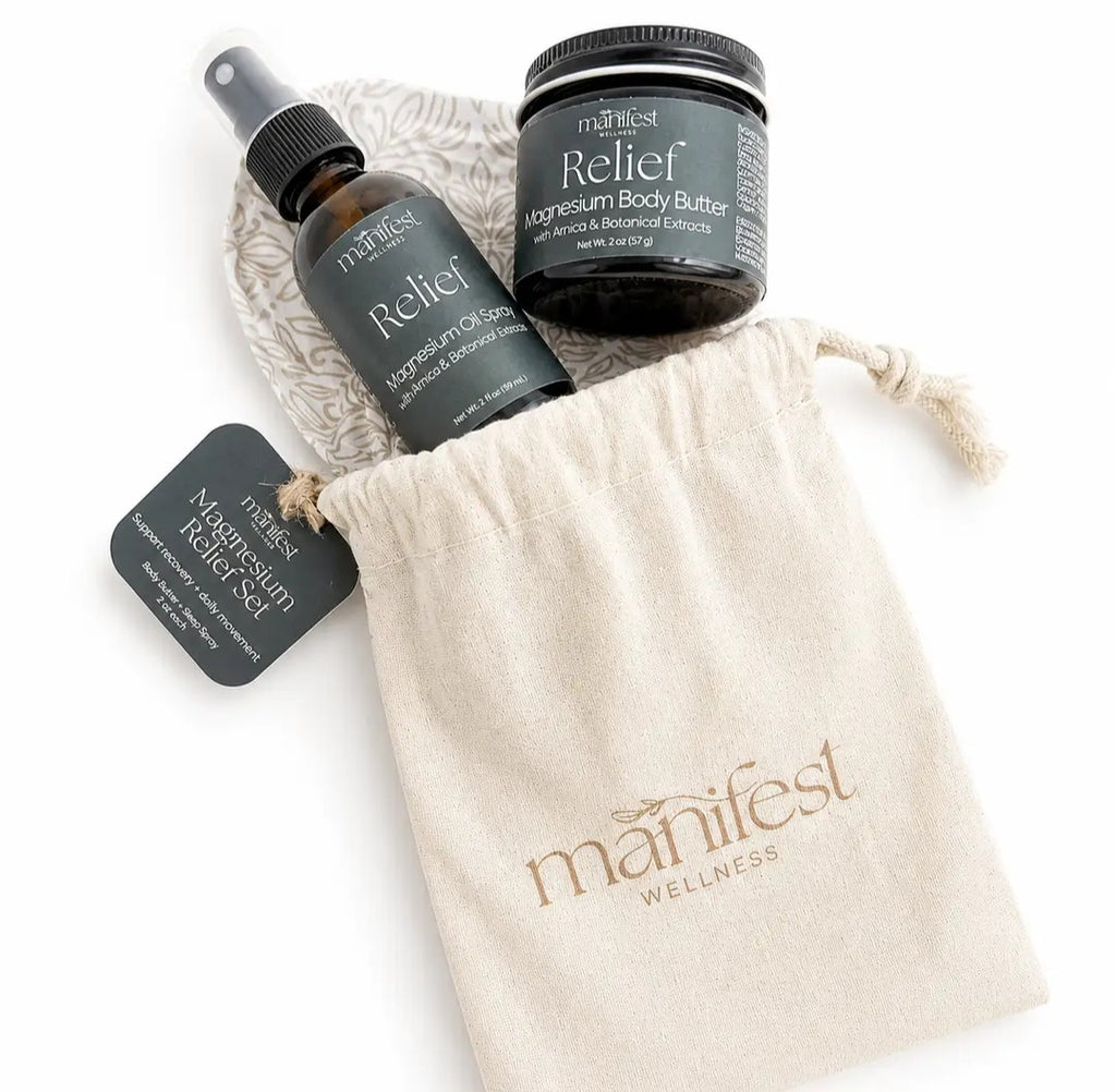 Magnesium Relief Body Butter + Oil Set for Targeted Comfort