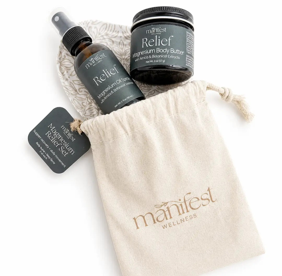 Magnesium Relief Body Butter + Oil Set for Targeted Comfort