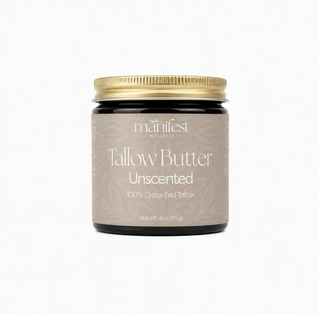 Unscented Tallow Butter For Sensitive Skin, Grass Fed