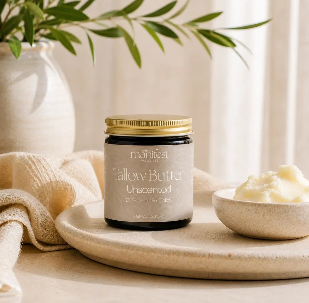 Unscented Tallow Butter For Sensitive Skin, Grass Fed