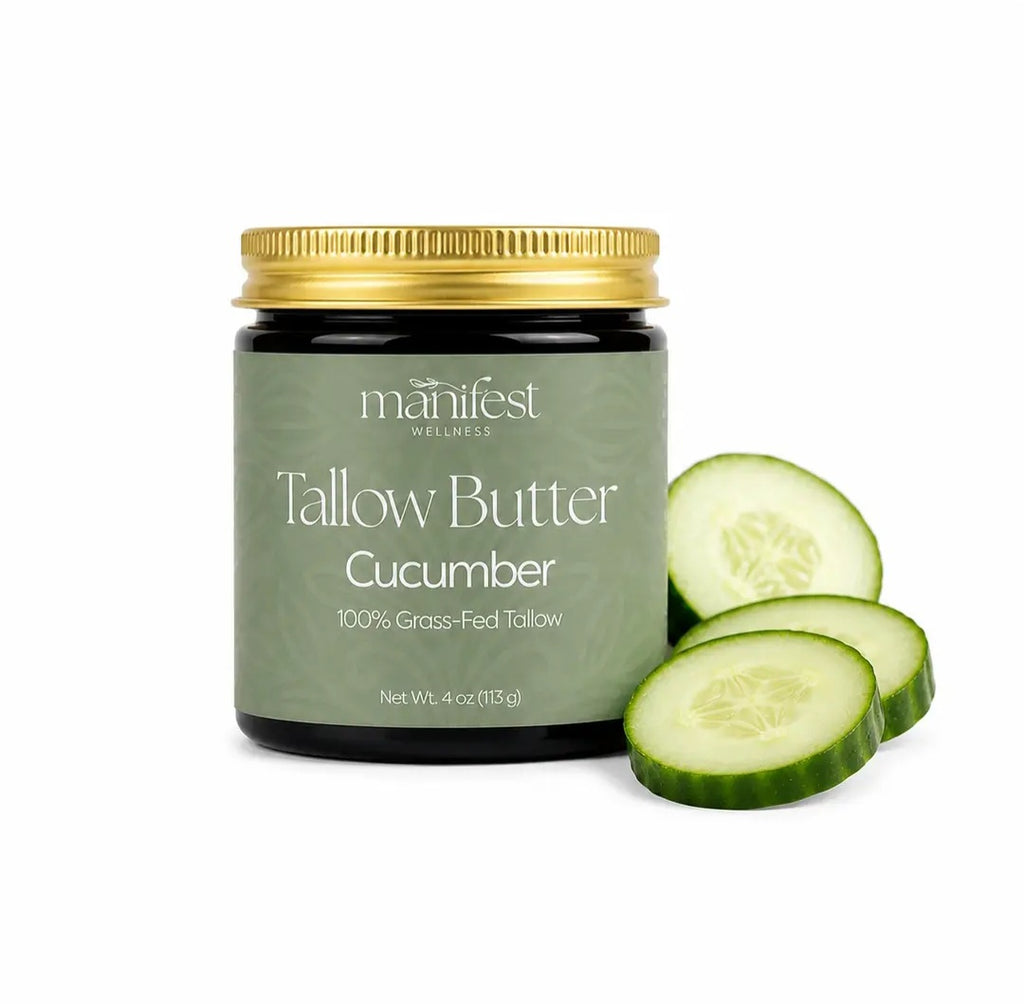 Cucumber Tallow Butter For Hydration, Grass Fed