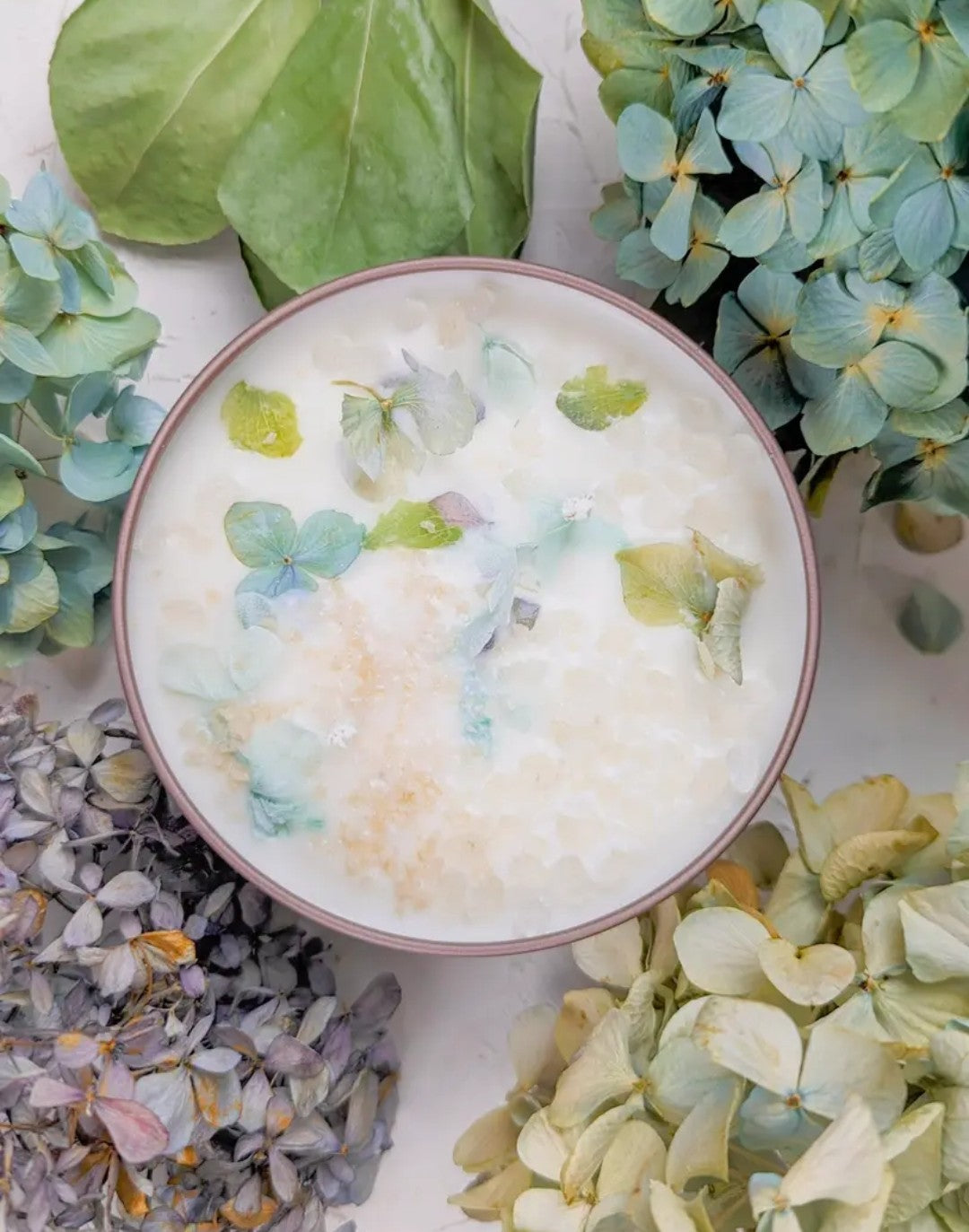 By the Sea- Hydrangea and Sea Salt Candle 8oz