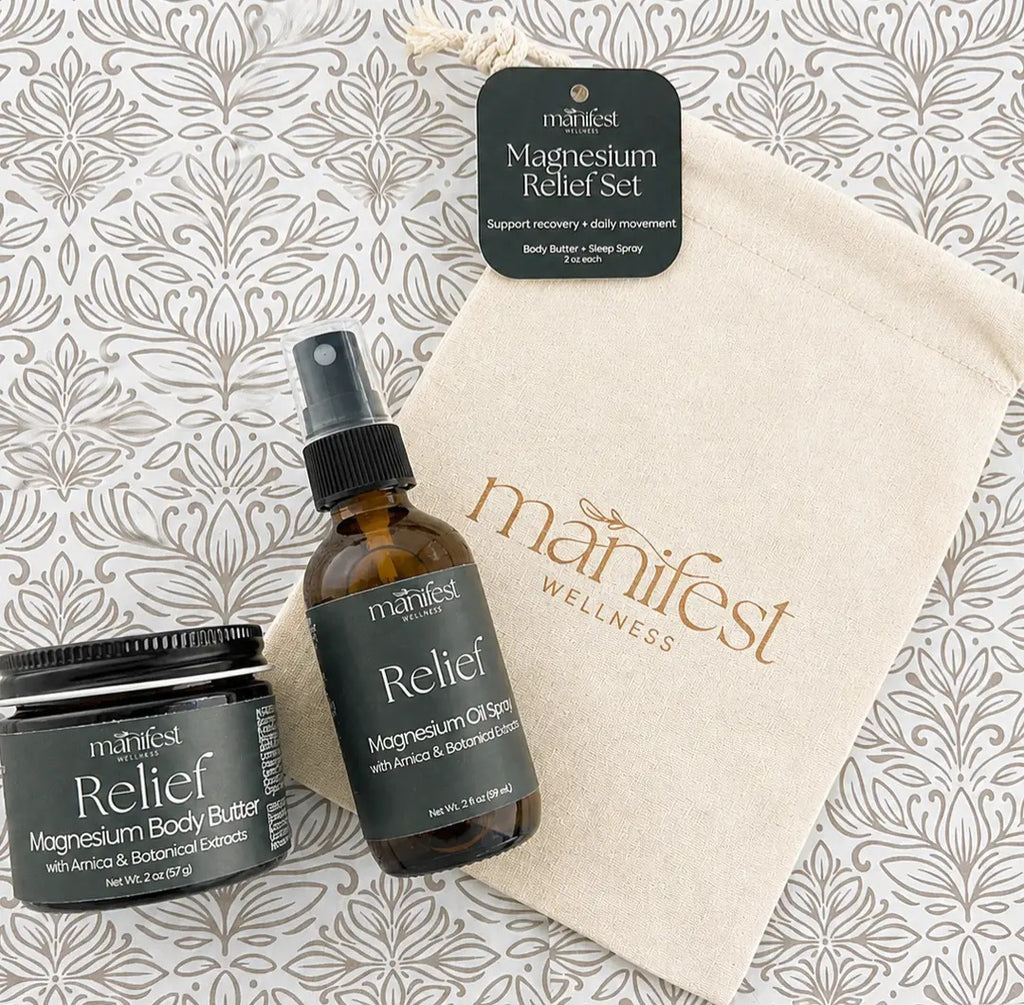 Magnesium Relief Body Butter + Oil Set for Targeted Comfort