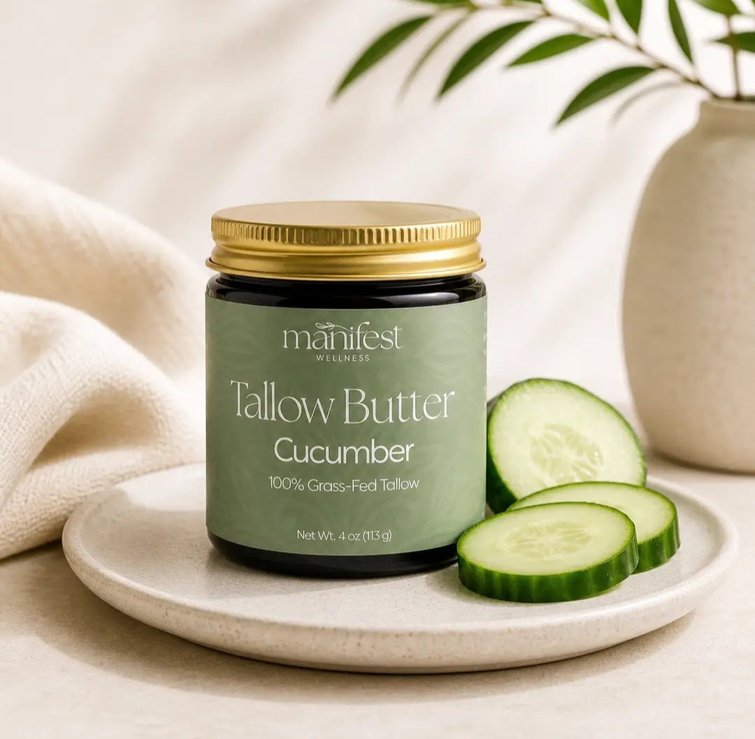 Cucumber Tallow Butter For Hydration, Grass Fed