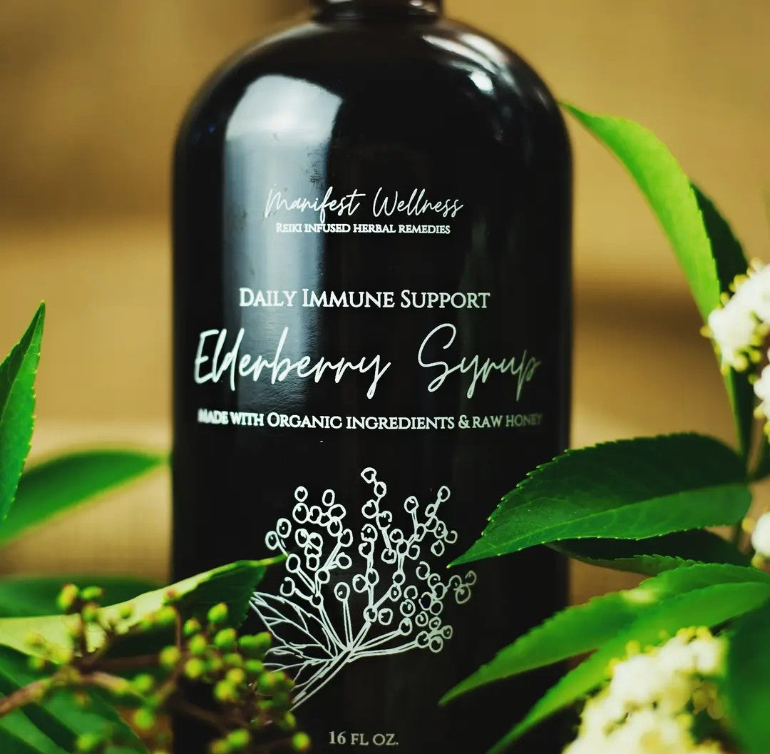 8 oz Unsweetened Elderberry Syrup, Made with Organic Ingredients, Shelf-Stable