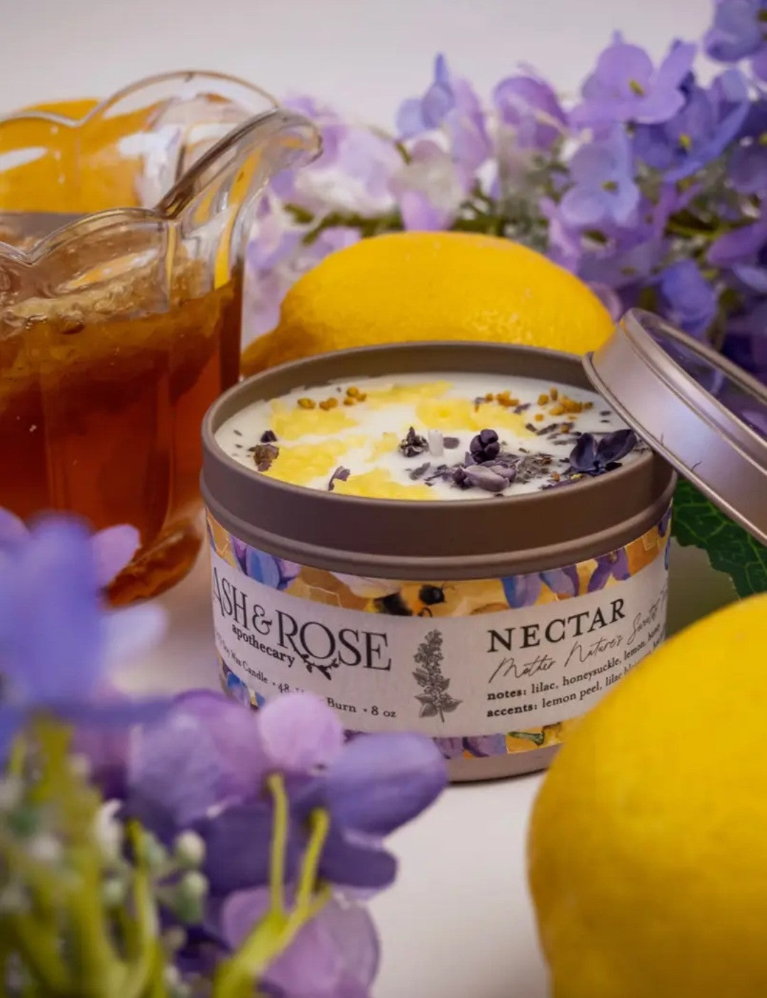 Nectar: Lilac + Lemon + Honey Candle 8oz
