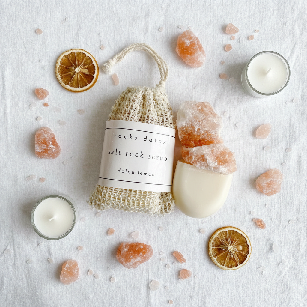 Salt Rock Scrub - Linen Flatlay