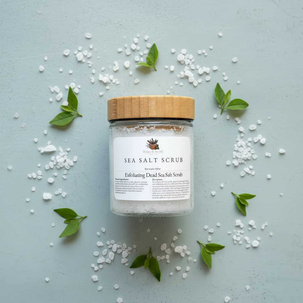 Sea Salt Scrub - Flat Lay